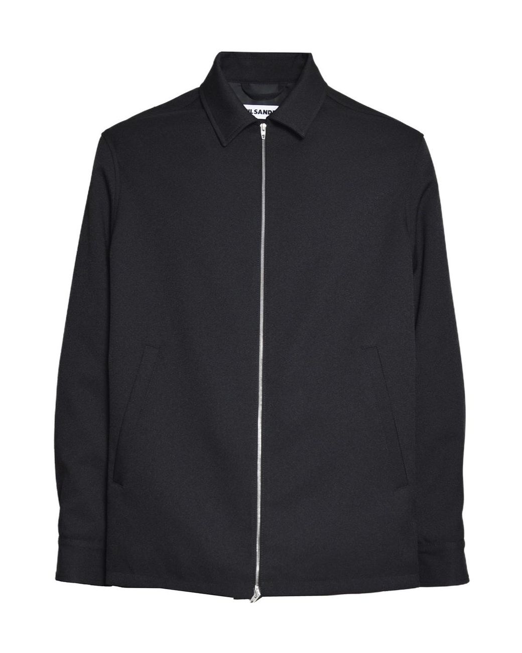 Jil Sander Black Zip-Up Long-Sleeved Jacket for men