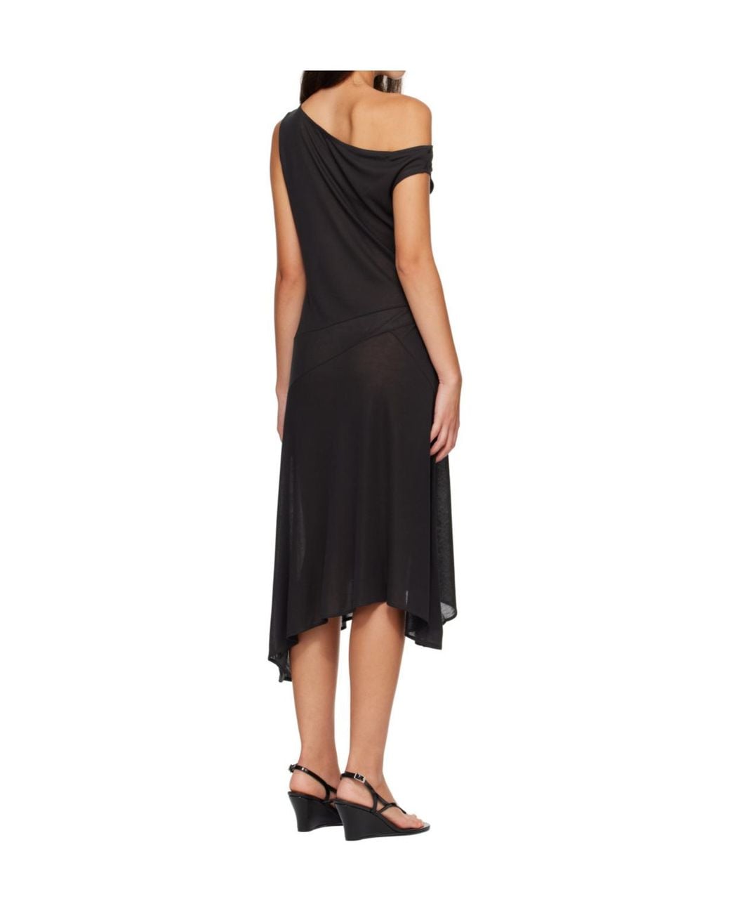 St. Agni Black Asymmetrical Dress