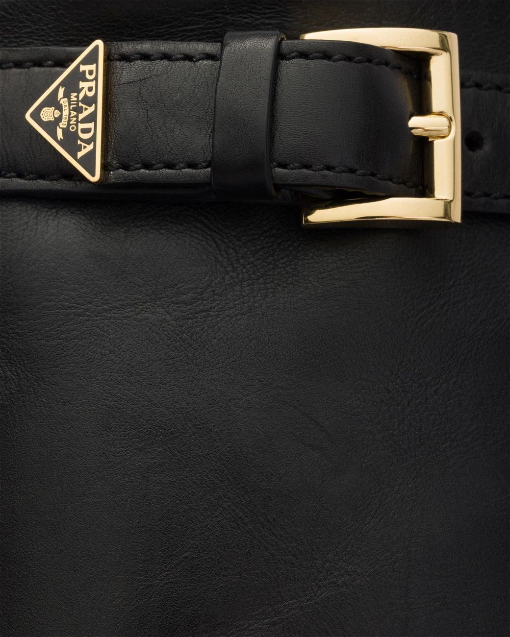Prada Black Triangle Logo High Boots
