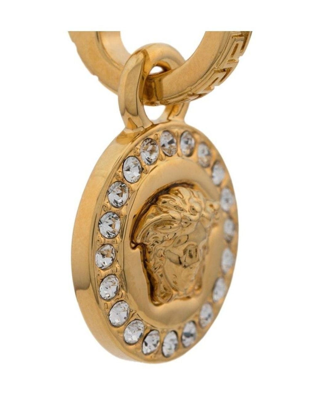 Versace Metallic La Medusa Greca Earrings