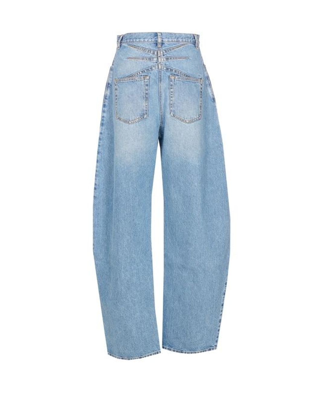 Alaïa Blue Round Wide-Leg Jeans