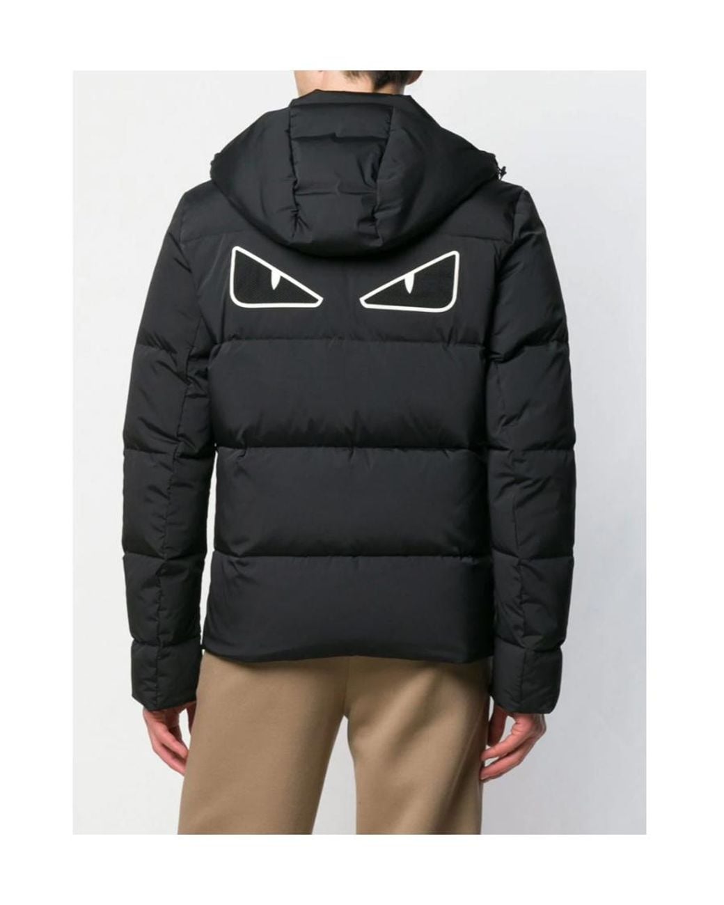 Fendi Black Hooded Down Jacket for men