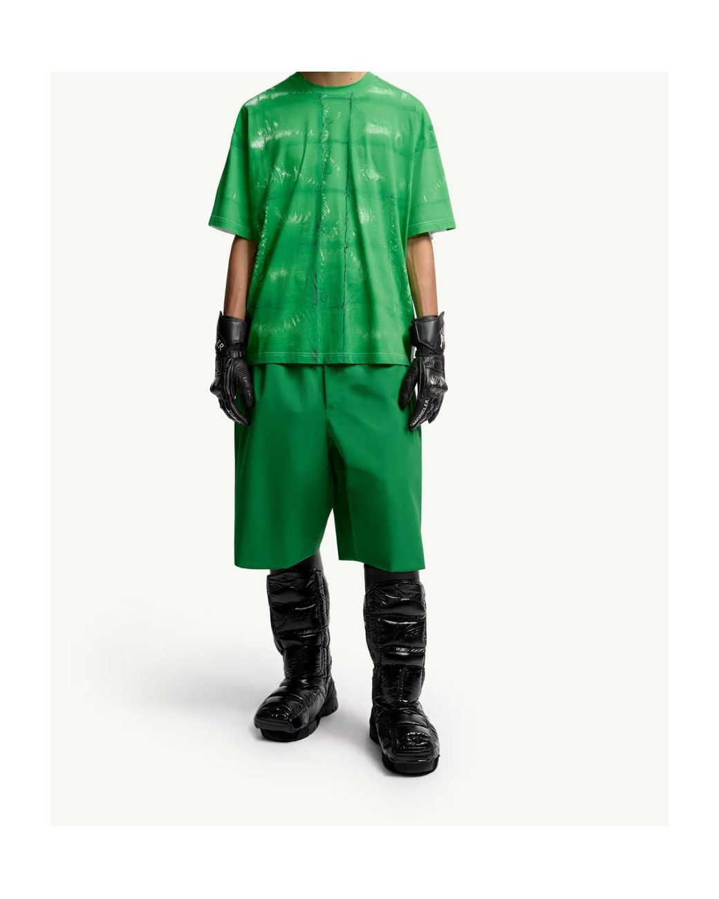 Moncler Green X Asap Rocky Logo Patch T-Shirt for men