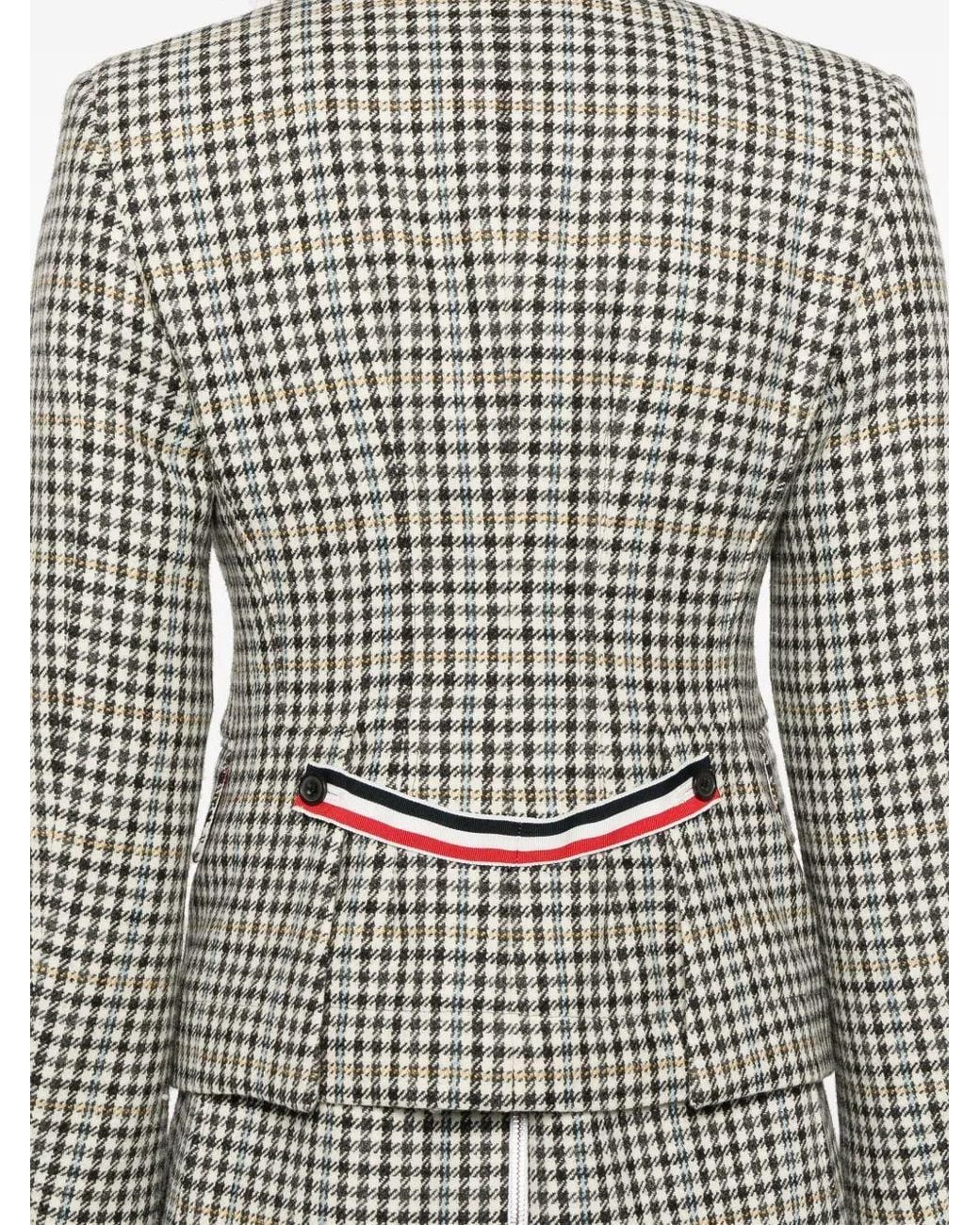 Thom Browne Gray Gunclub-Check Jacket
