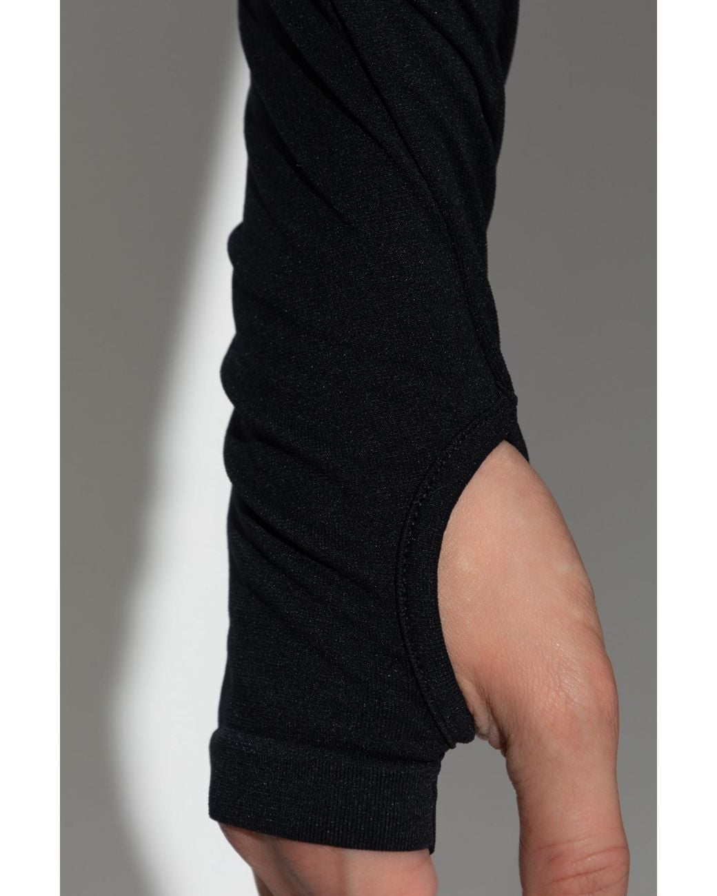 PANGAIA Black Quarter-Zip Performance Sweatshirt