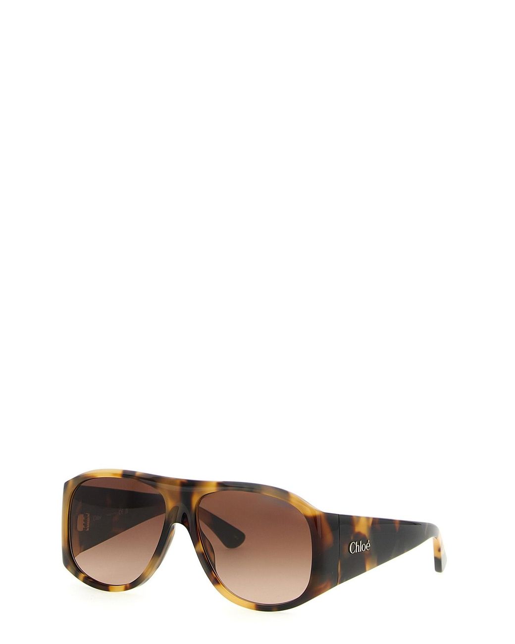 Chloé Brown Chloé Eyewear Pilot Frame Sunglasses