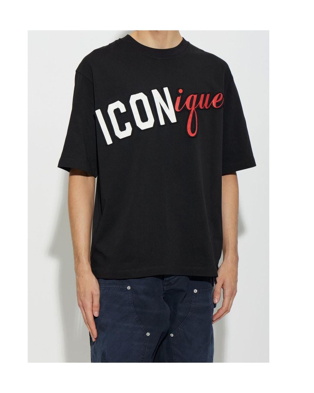 DSquared² Black Iconique Logo T-Shirt for men