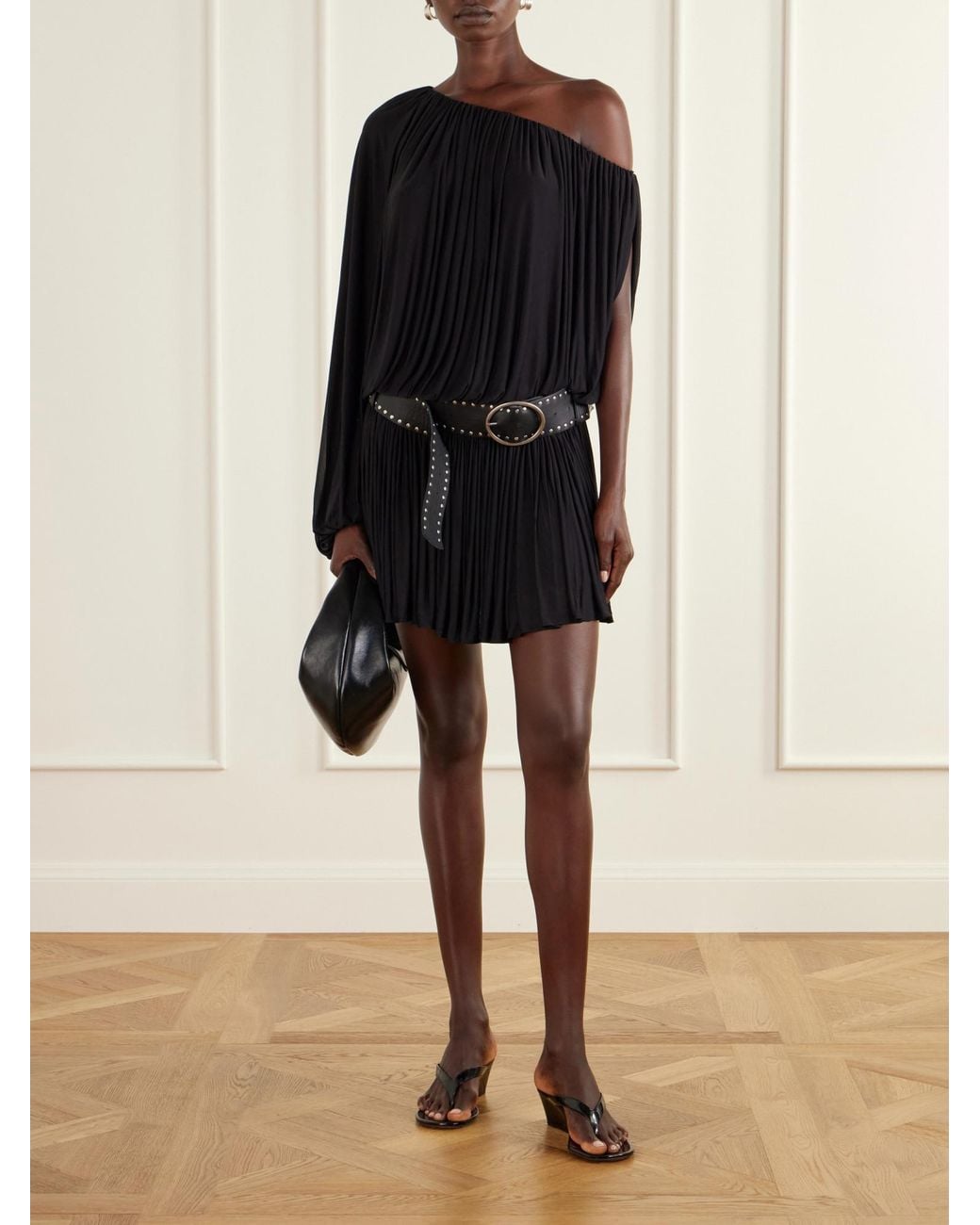 Christopher Esber Black Pleated Dress
