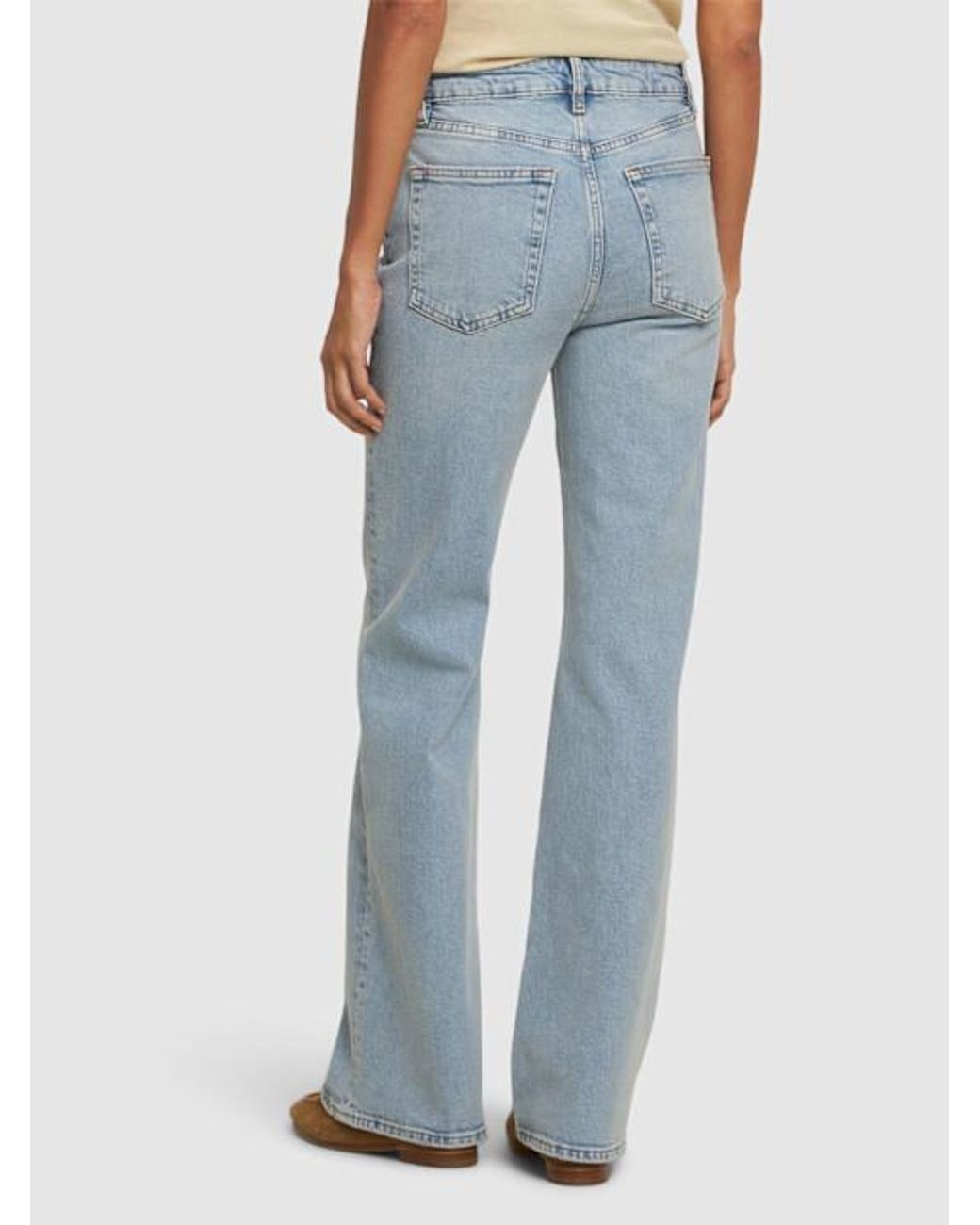 FRAME Blue The Arrow Cotton High Rise Jeans