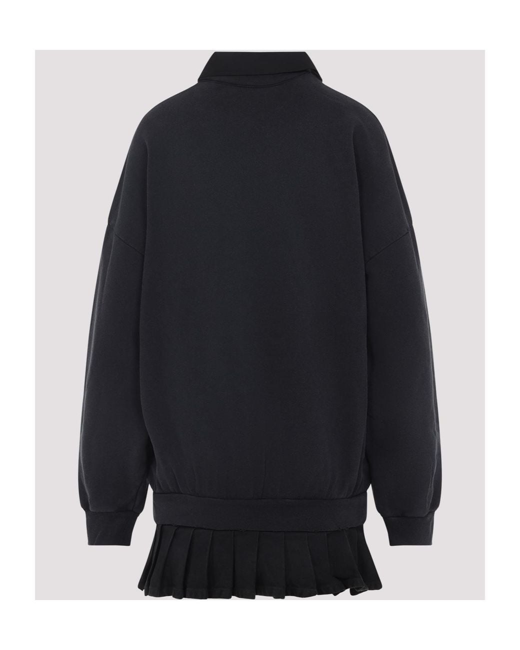 Balenciaga Blue Logo Embroidered Hooded Mini Dress