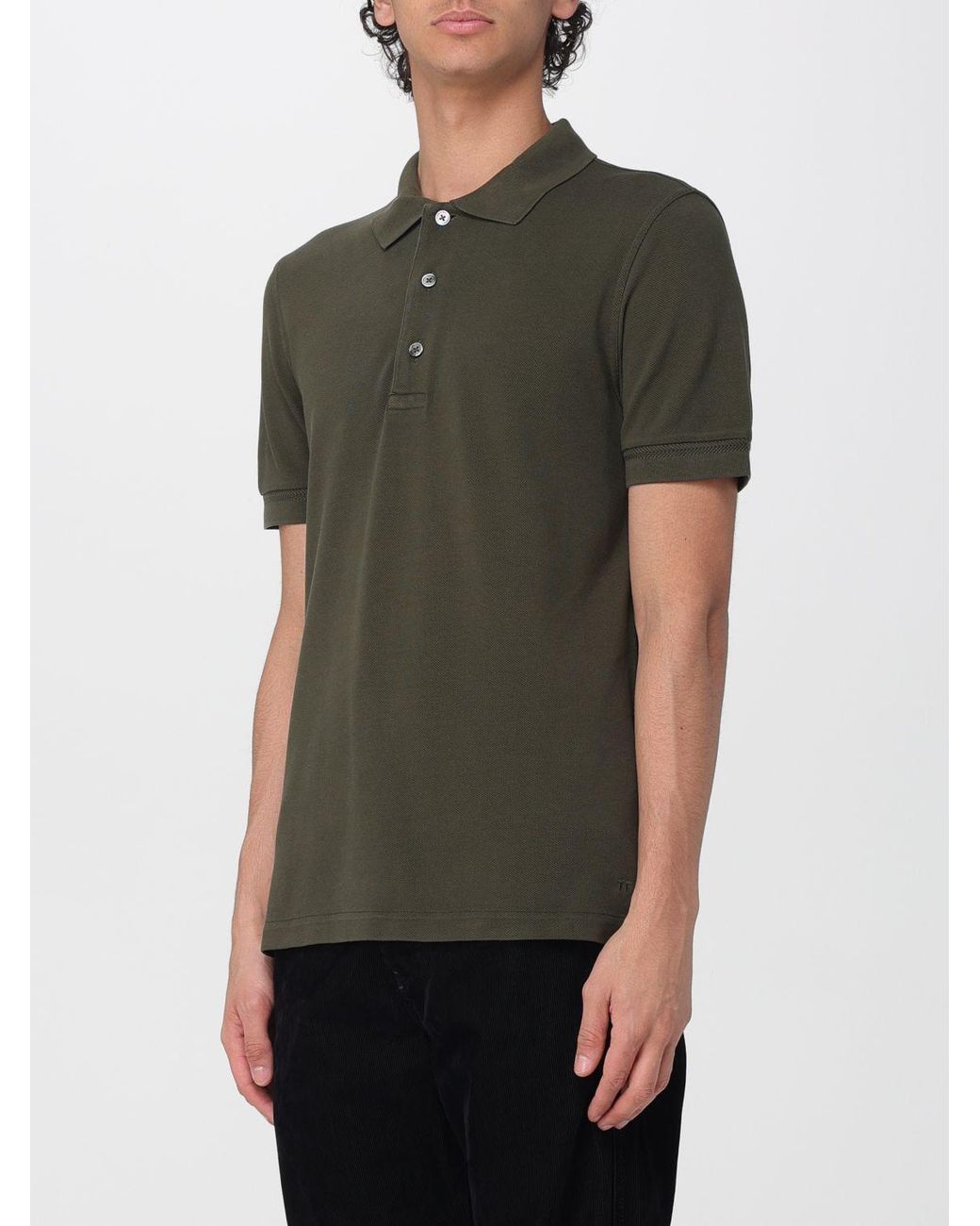 Tom Ford Black Short-Sleeved Polo Shirt for men