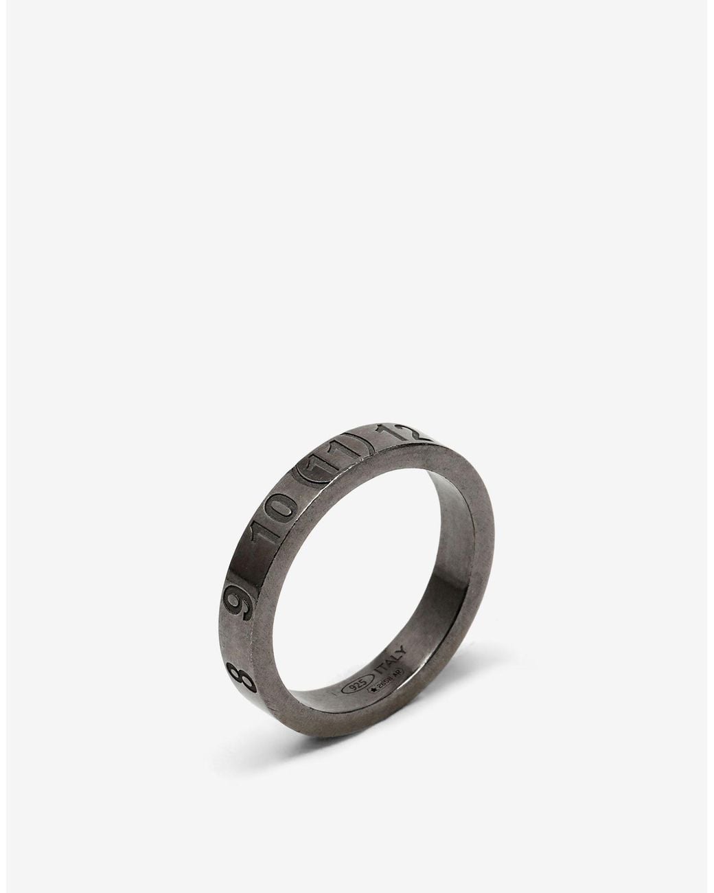 Maison Margiela White Logo Embossed Ring for men
