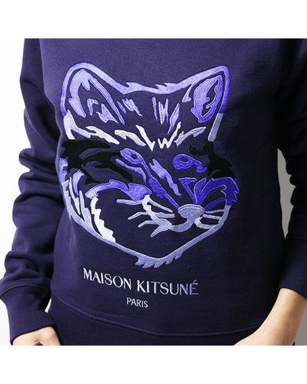 Maison Kitsuné Blue Long-Sleeved Sweater