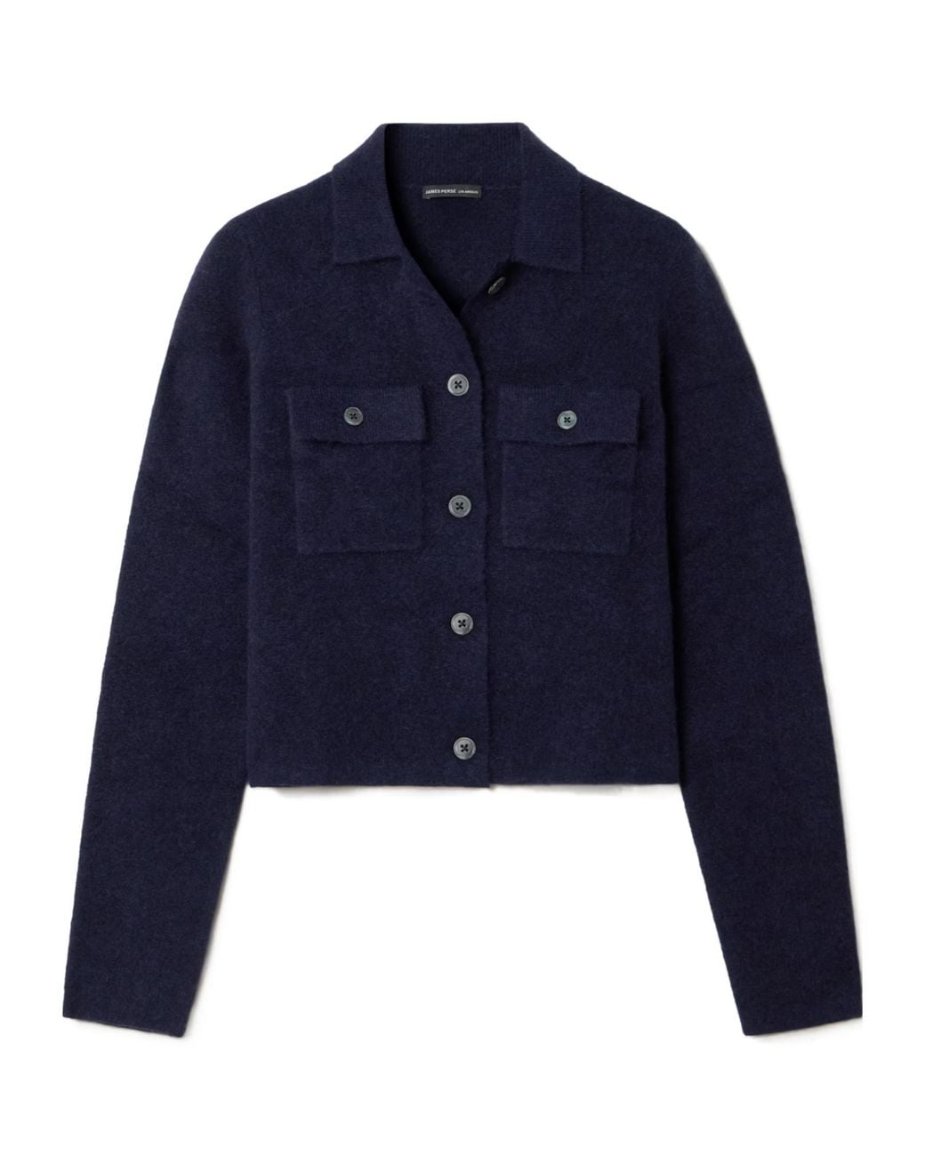 James Perse Blue Wool Blend Knit Cardigan