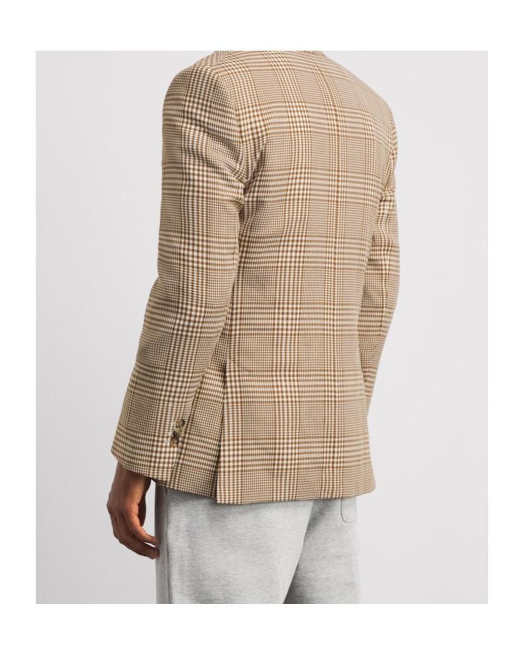 AMI Natural Ami Checked Single-Breasted Blazer for men