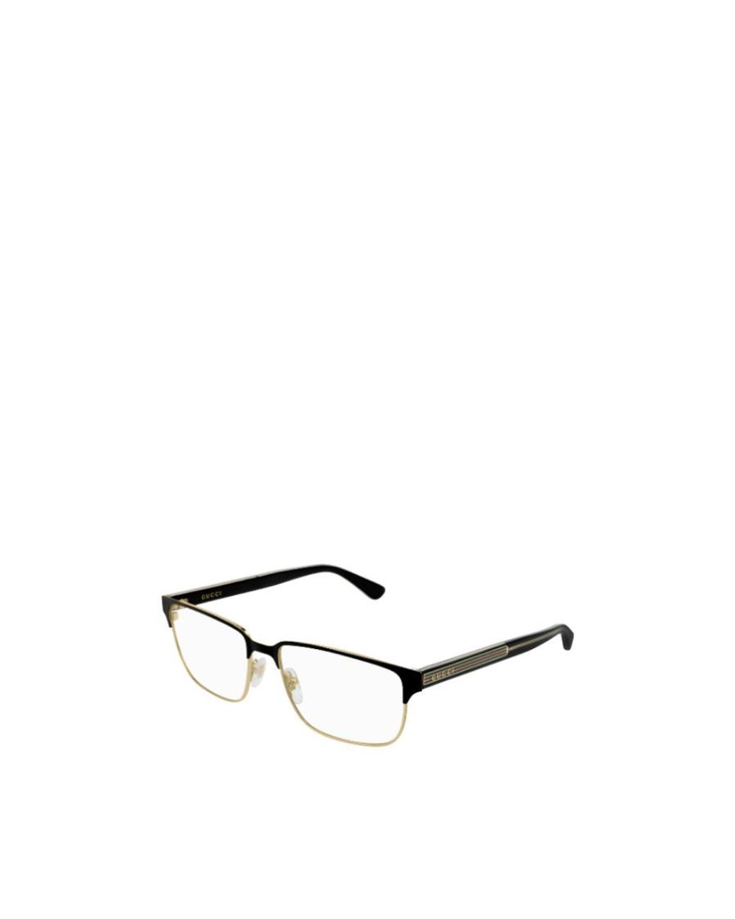 Gucci White Eyewear Rectangle Frame Glasses for men
