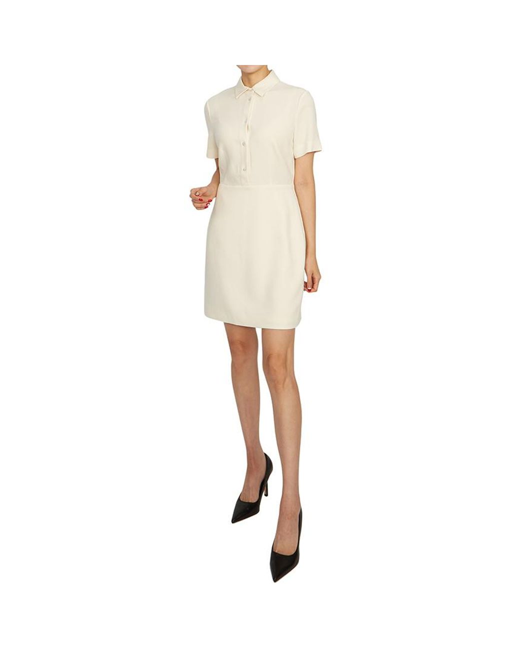 Theory White Short-Sleeved Dress