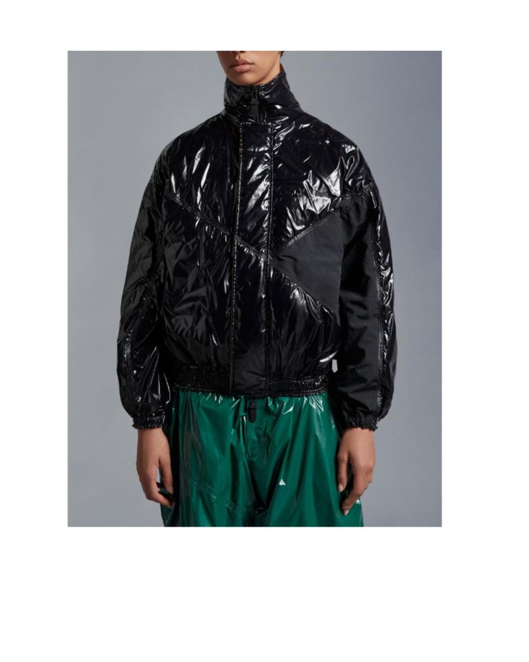 Moncler Black X Alicia Keys Logo Patch Padded Jacket for men