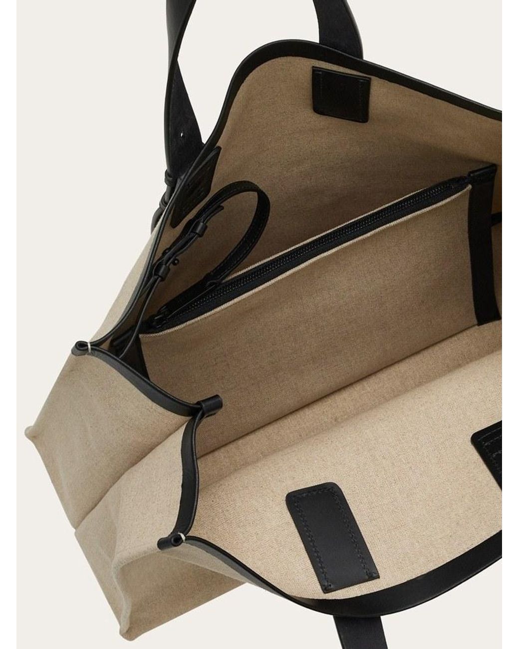 Ferragamo Natural Ferragamo Signature Tote Bag for men