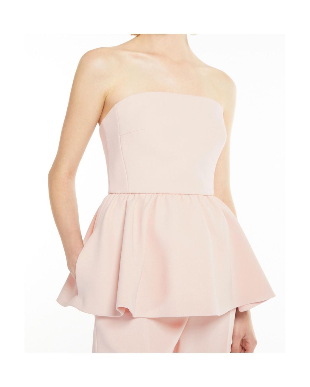 Max Mara Pink Sablé Bustier Top