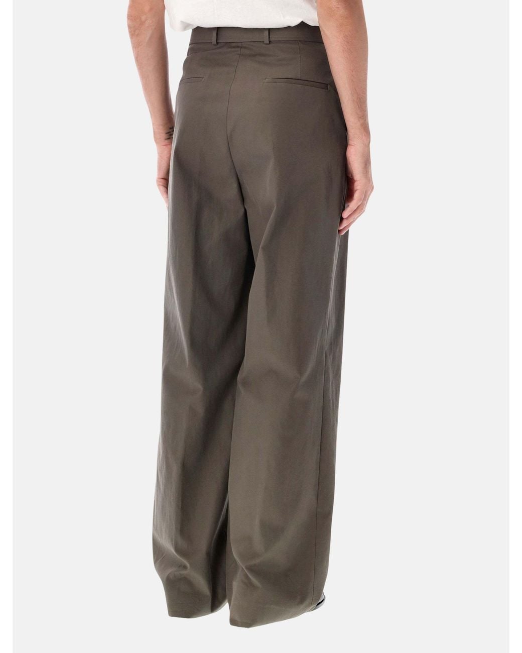 Dries Van Noten Brown Preaches Pleated Belted Pants for men