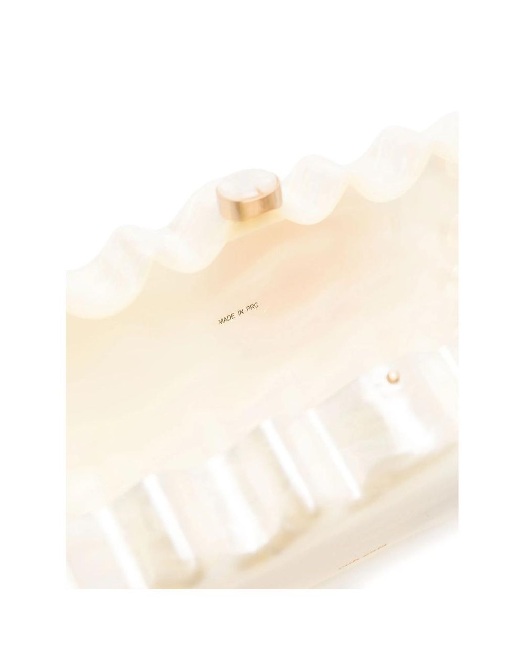 Cult Gaia Natural Paloma Logo Prined Clutch Bag