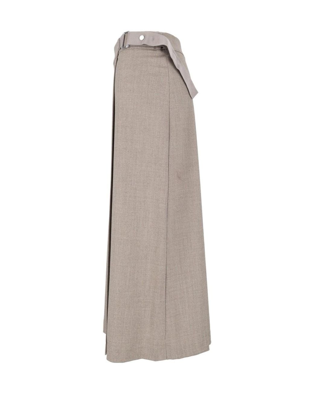 P.A.R.O.S.H. Brown Ludy Pleated Wrap Skirt