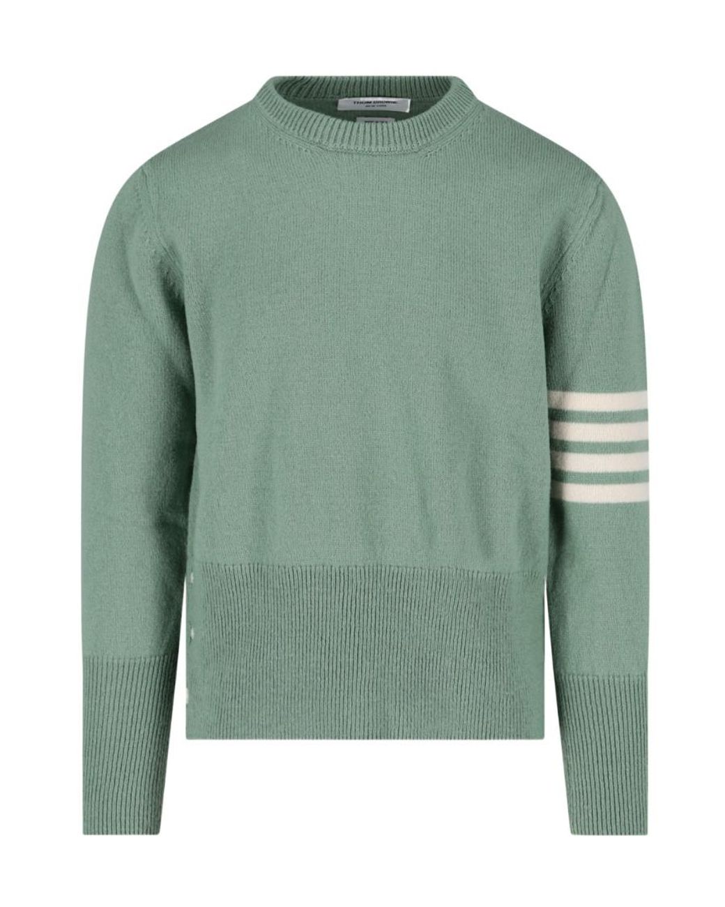 Thom Browne Green Bar Stripe Cardigan for men