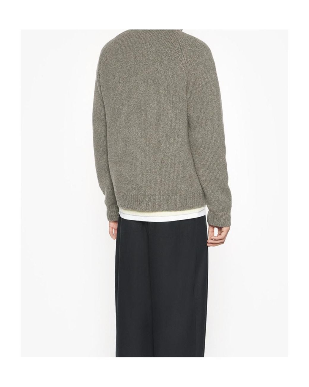 Maison Kitsuné Gray Maison Kitsuné College Knitted Jacket for men