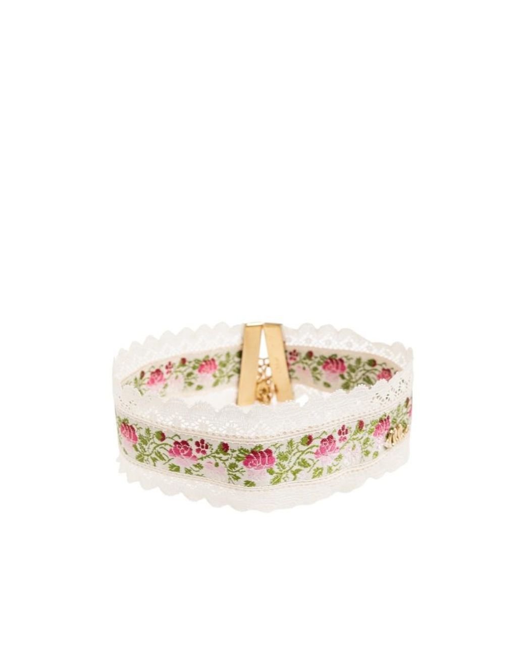Chloé White Chloé Folk Floral Choker Necklace