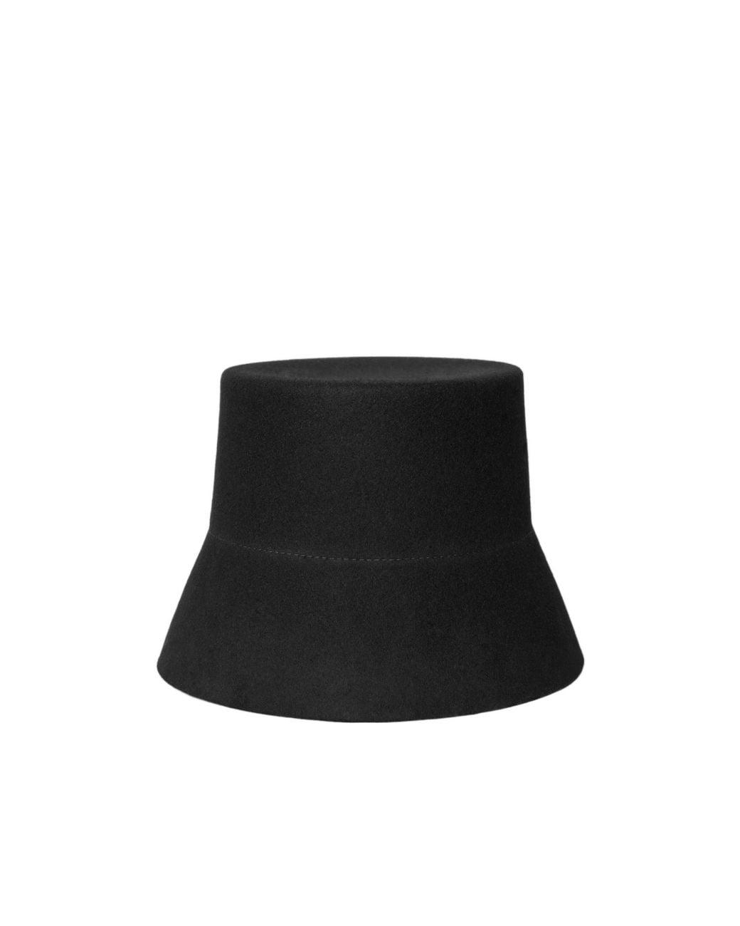 Céline Black Wool Lamp-Shade Hat