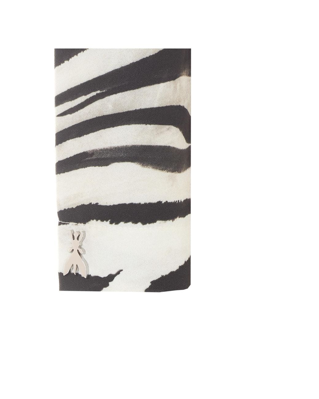 Patrizia Pepe White One-Shoulder Zebra-Print Bodysuit