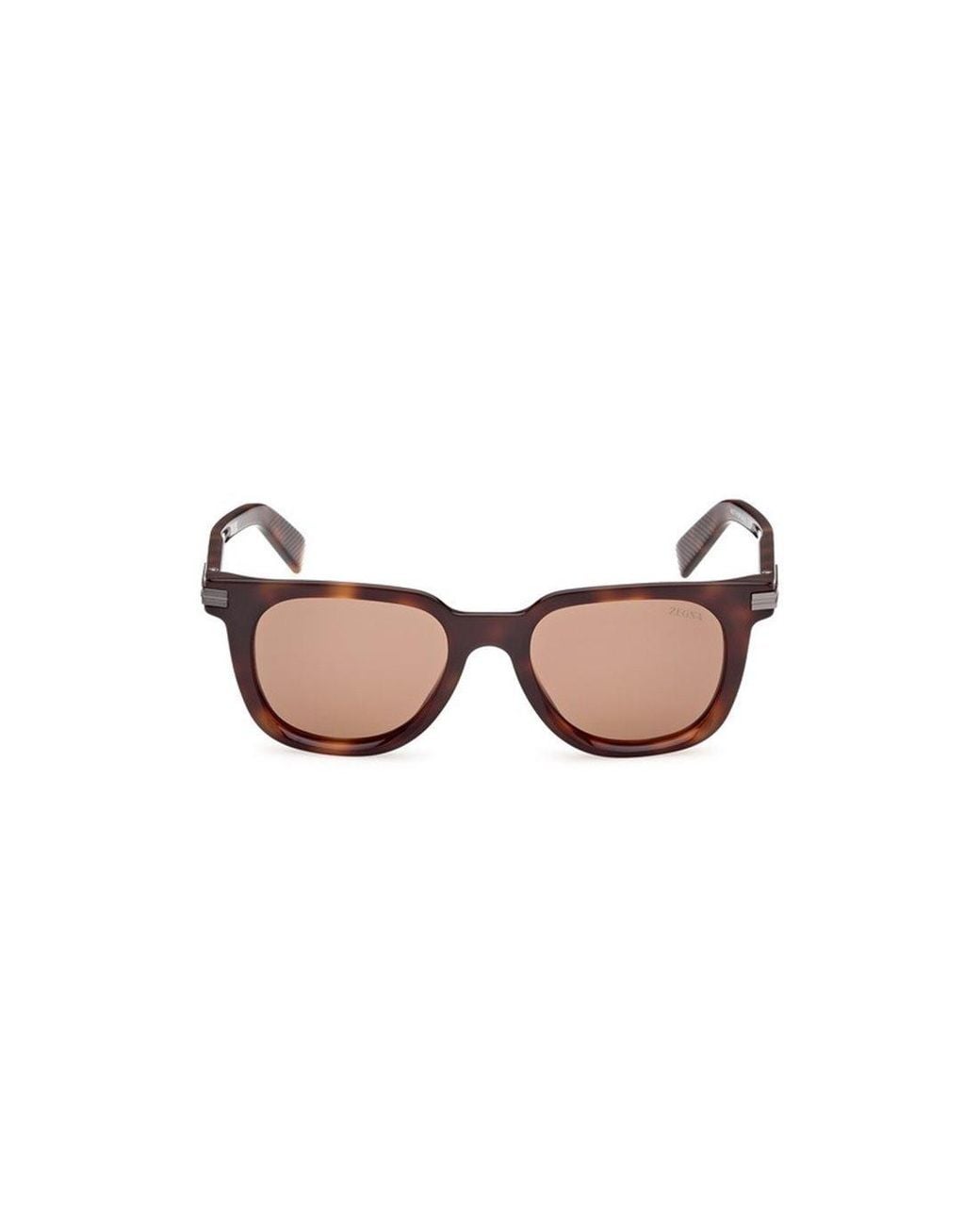 Zegna Pink Square Frame Sunglasses for men