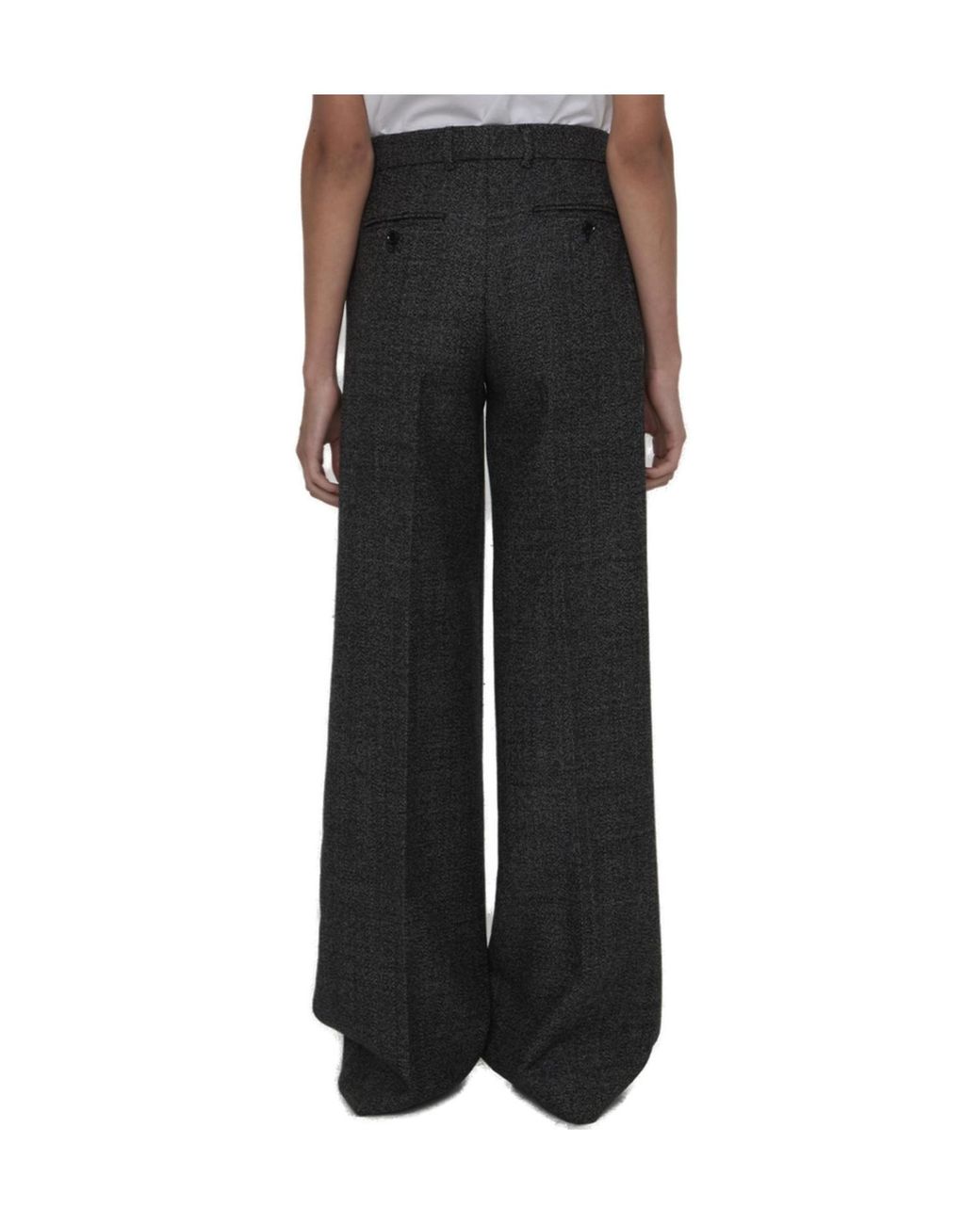 Dolce & Gabbana Black Wide Leg Trousers