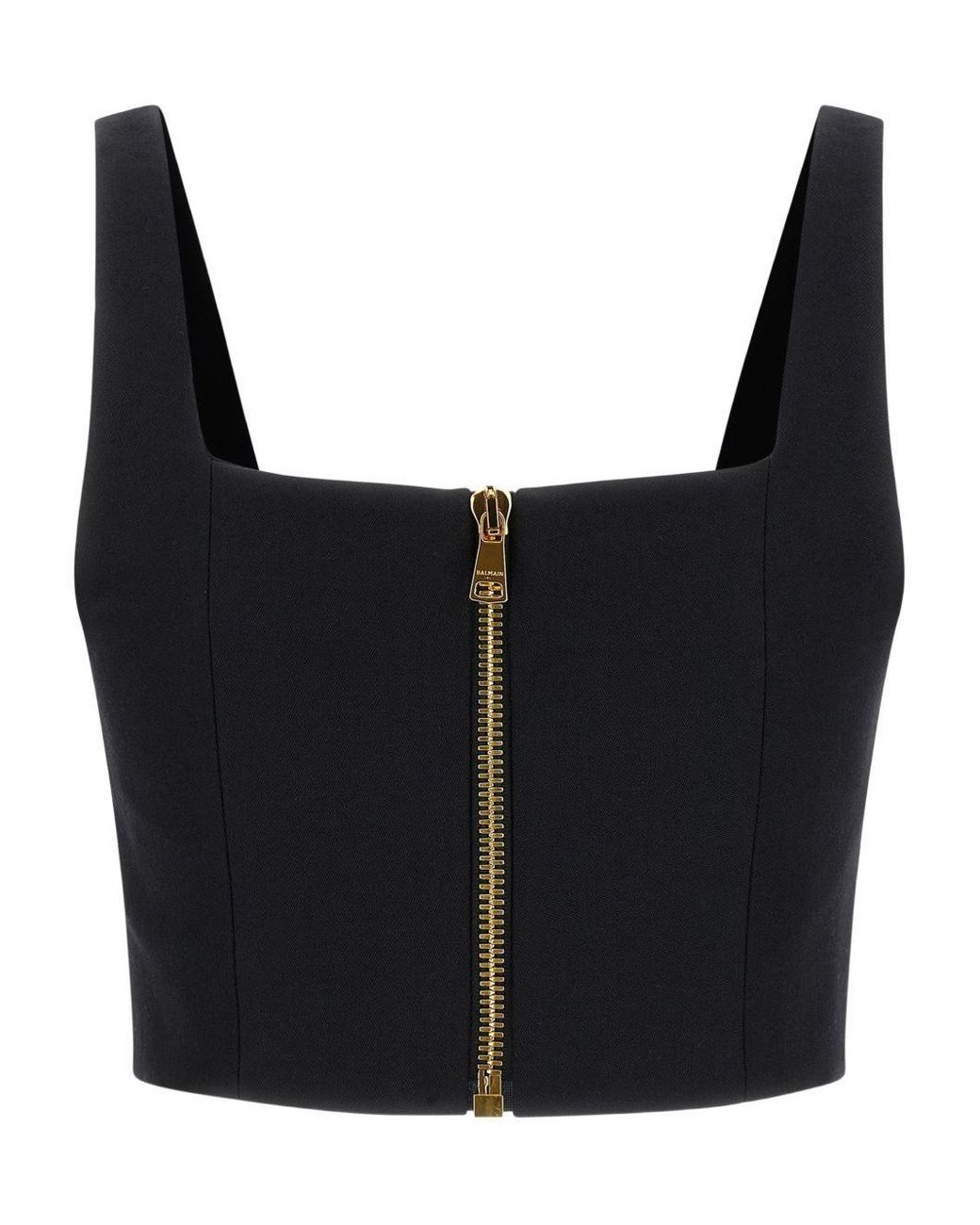 Balmain Black Button Top