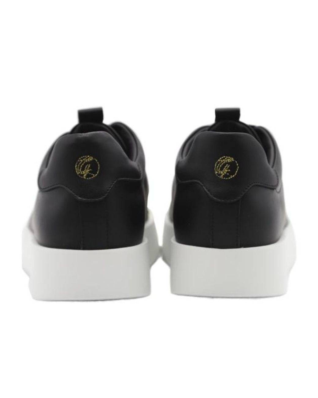 Giuliano Galiano Black Road Low-Top Leather Sneakers for men