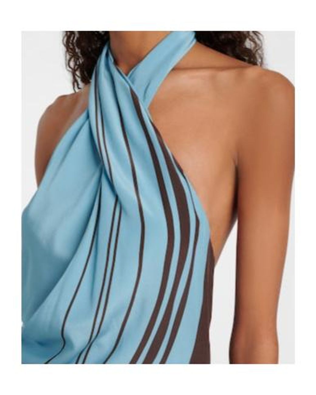 Sir Blue Rioja Striped Silk Crêpe Maxi Dress