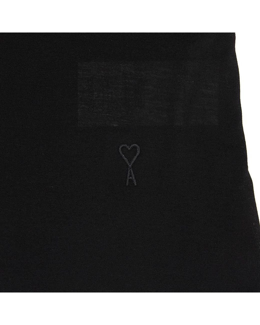 AMI Black Ami Sleeveless Crewneck Top