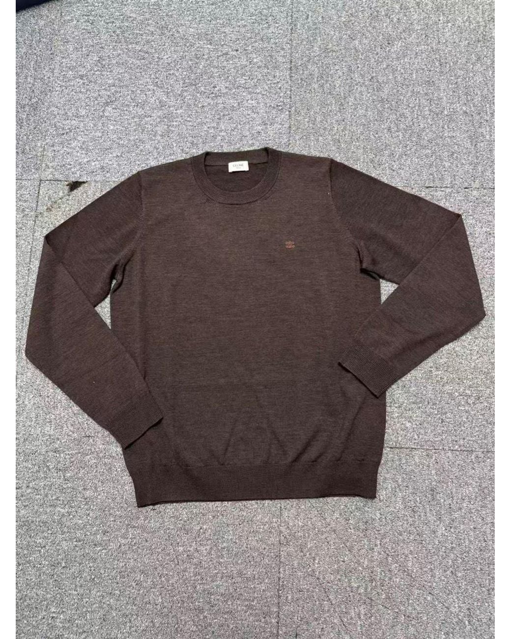 Céline Brown Crewneck Sweater for men