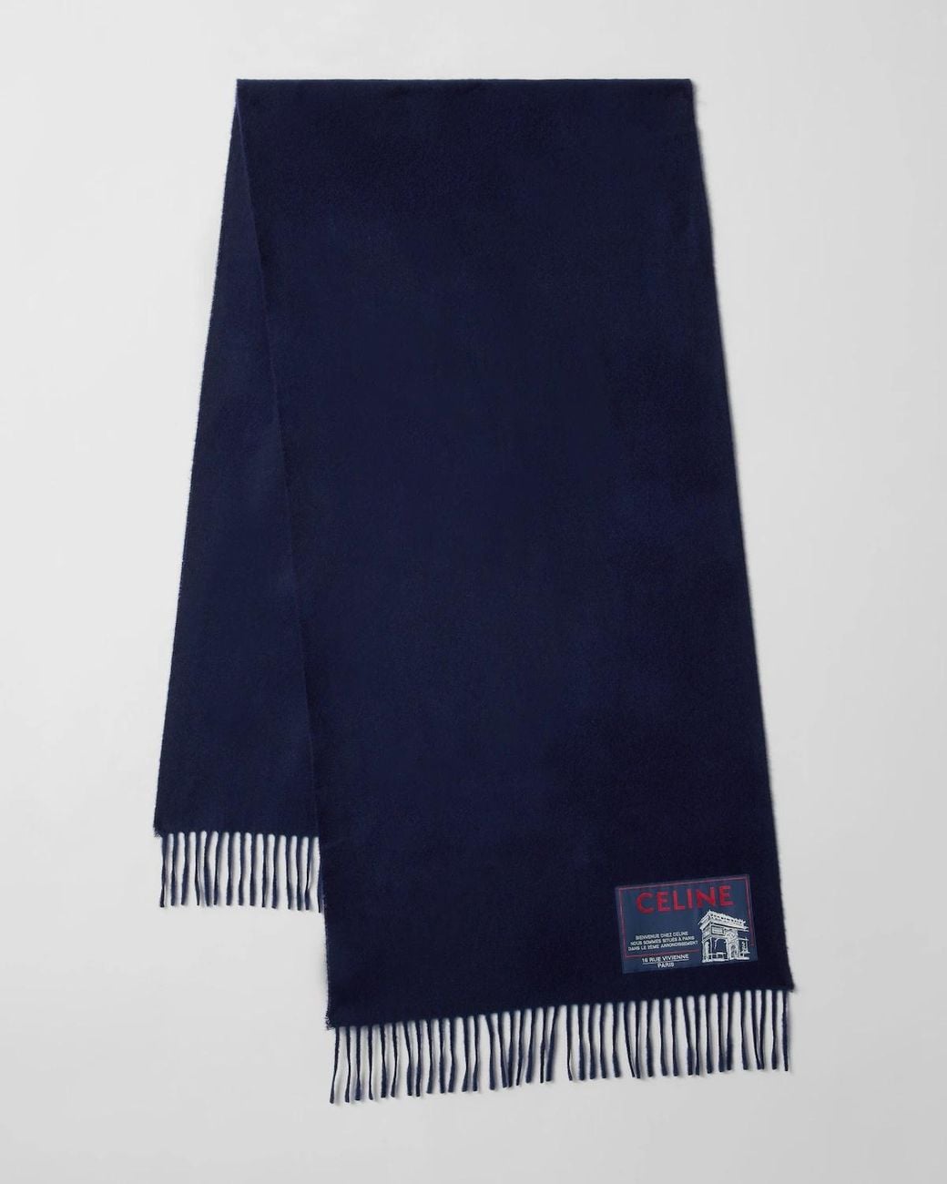 Céline Blue Cashmere Wool Scarf