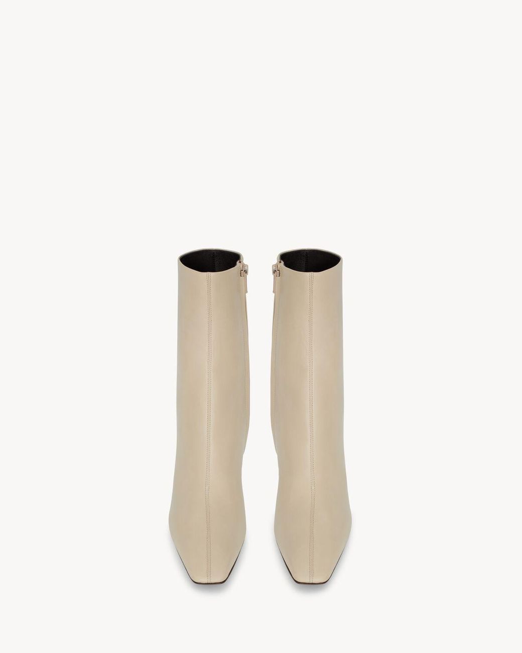 Saint Laurent Natural Leather Jill Ankle Boots 95