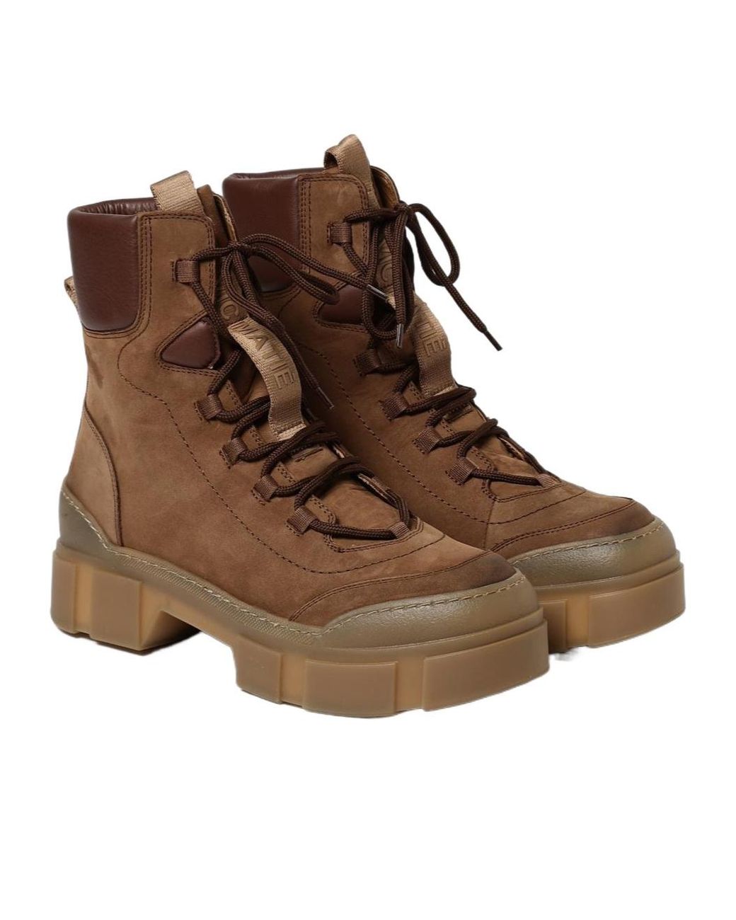 Vic Matié Brown Lace-Up Ankle Boots