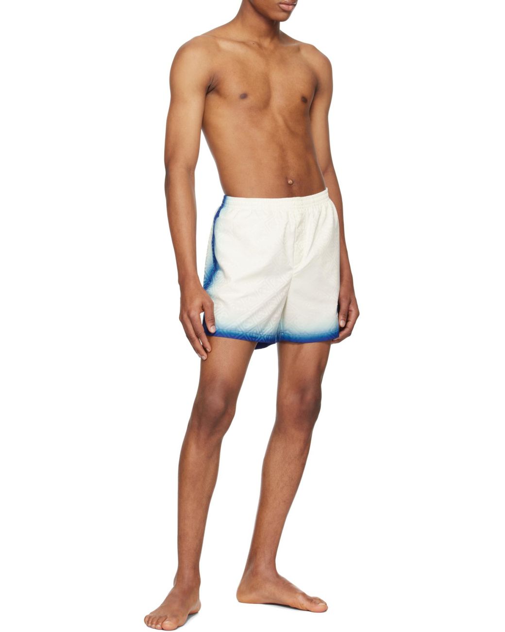 Casablanca White Gardient Effect Swim Shorts for men