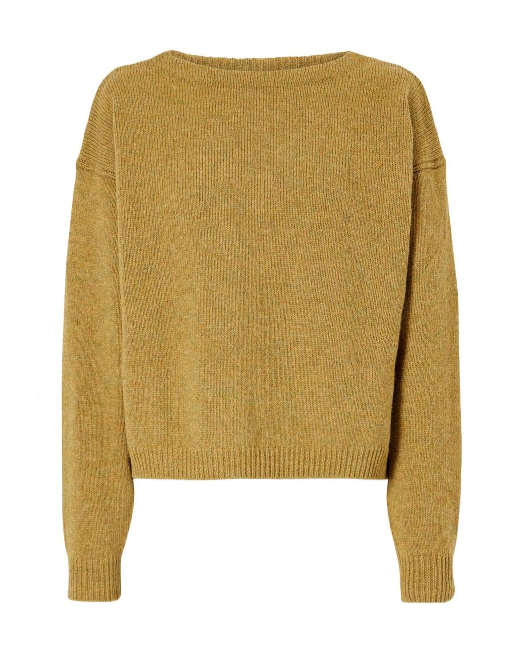 Rier Yellow Simple Wool Sweater