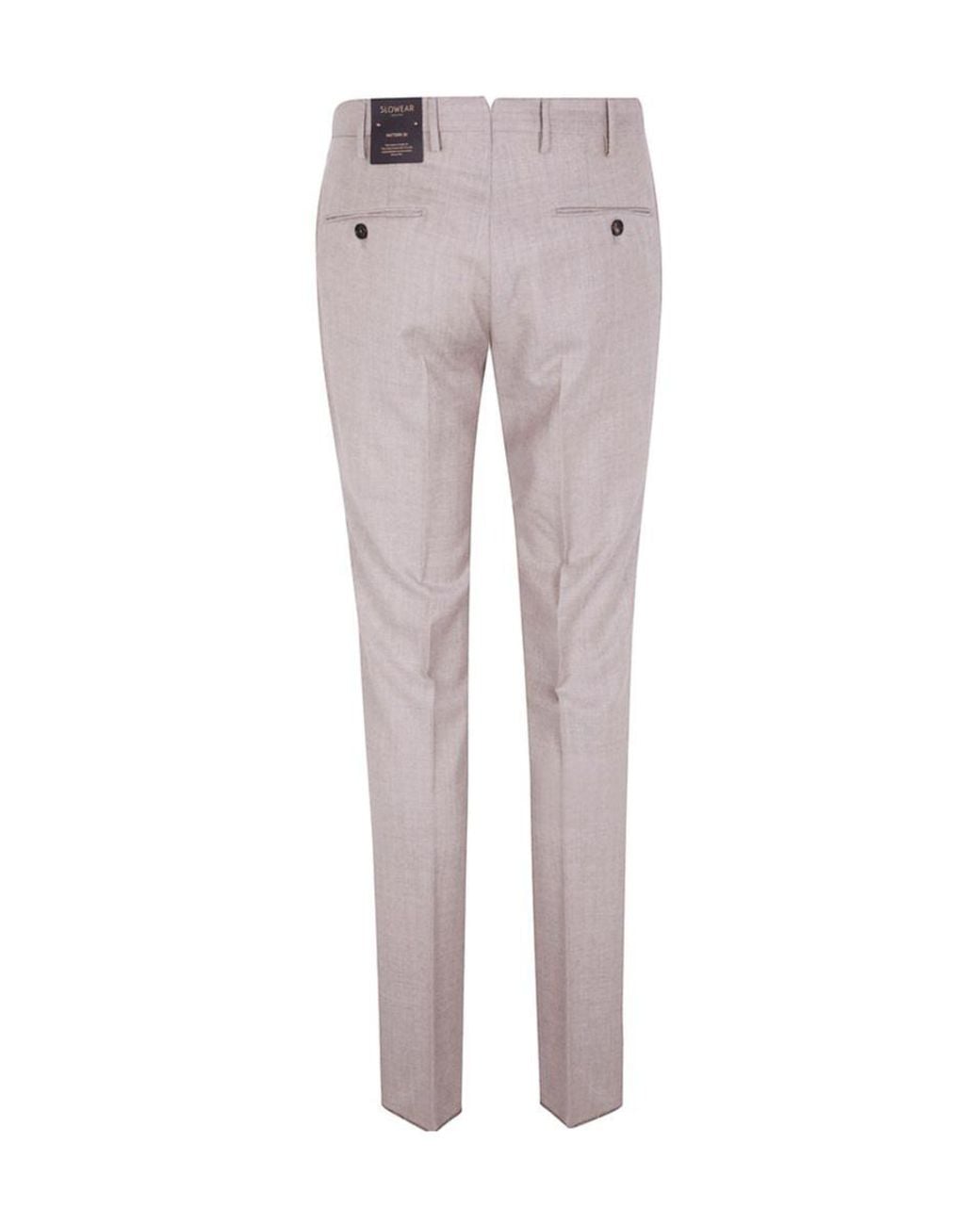 Incotex Gray Straight-Leg Pleated Trousers for men