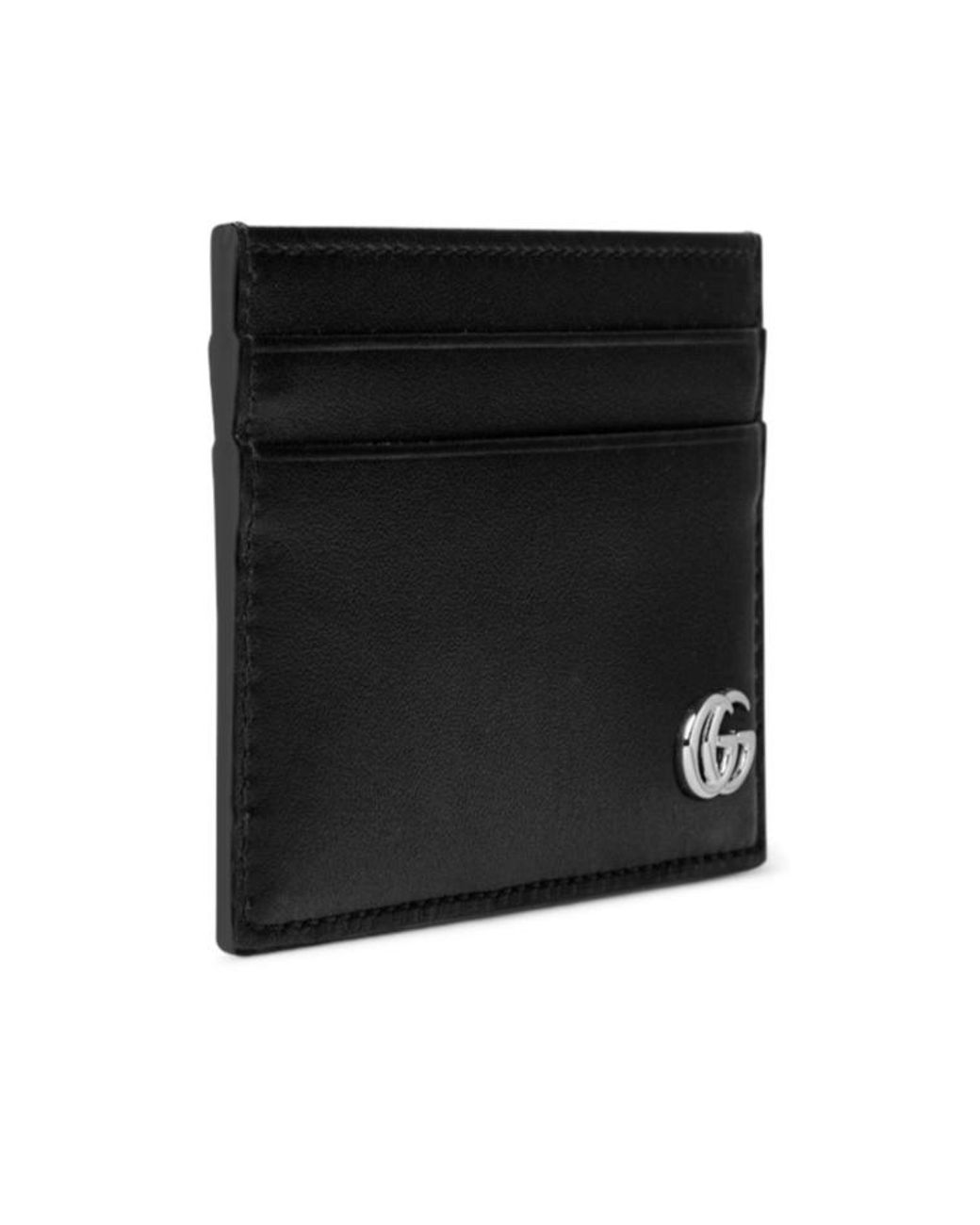 Gucci Black Gg Marmont Card Case for men