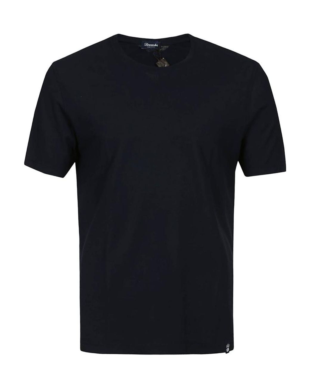Drumohr Black Crew-Neck T-Shirt for men