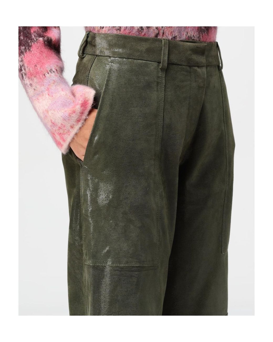 Forte_forte Green High-Waisted Trousers