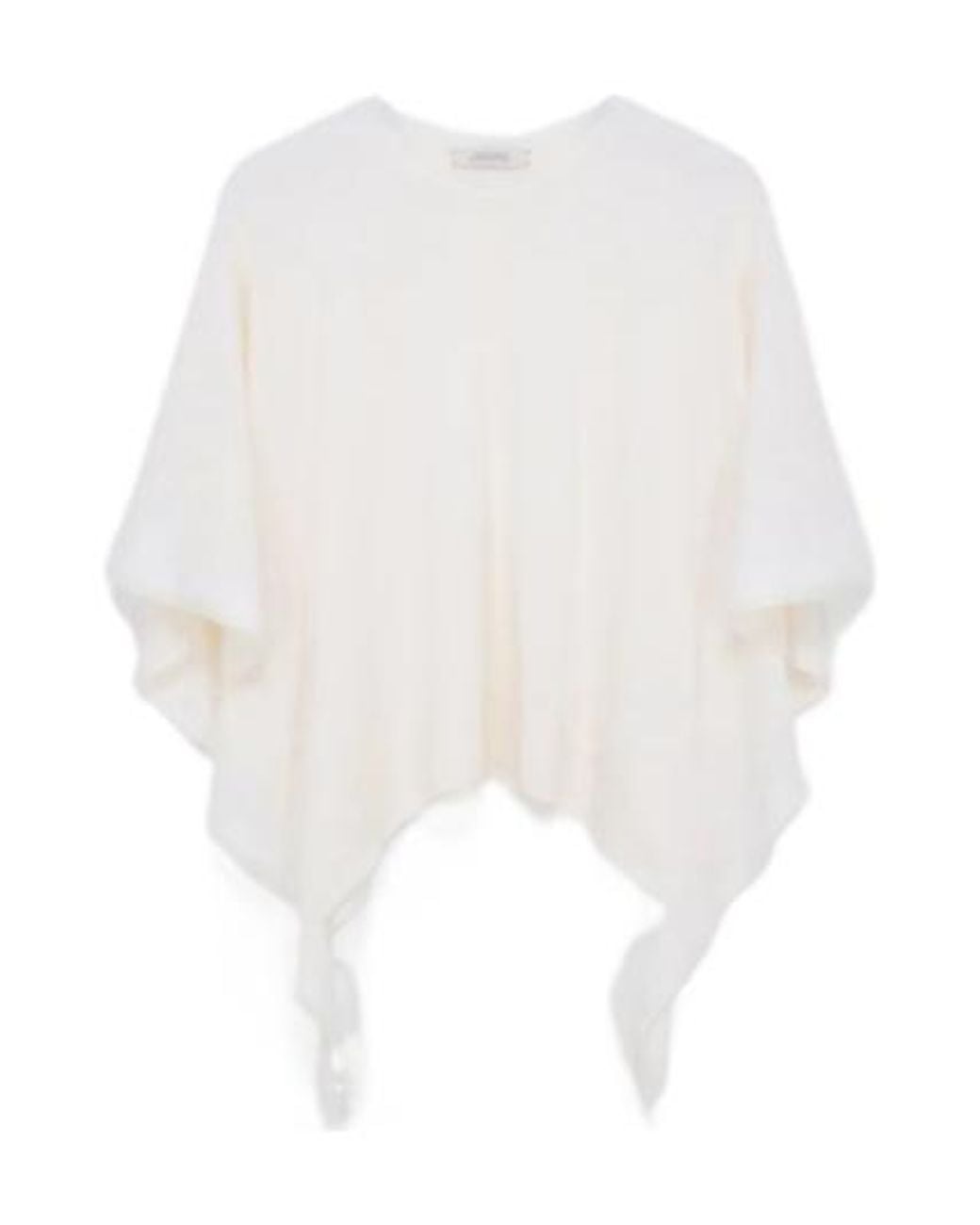 Dorothee Schumacher White Draped Ruffle-Sleeve Knit Top