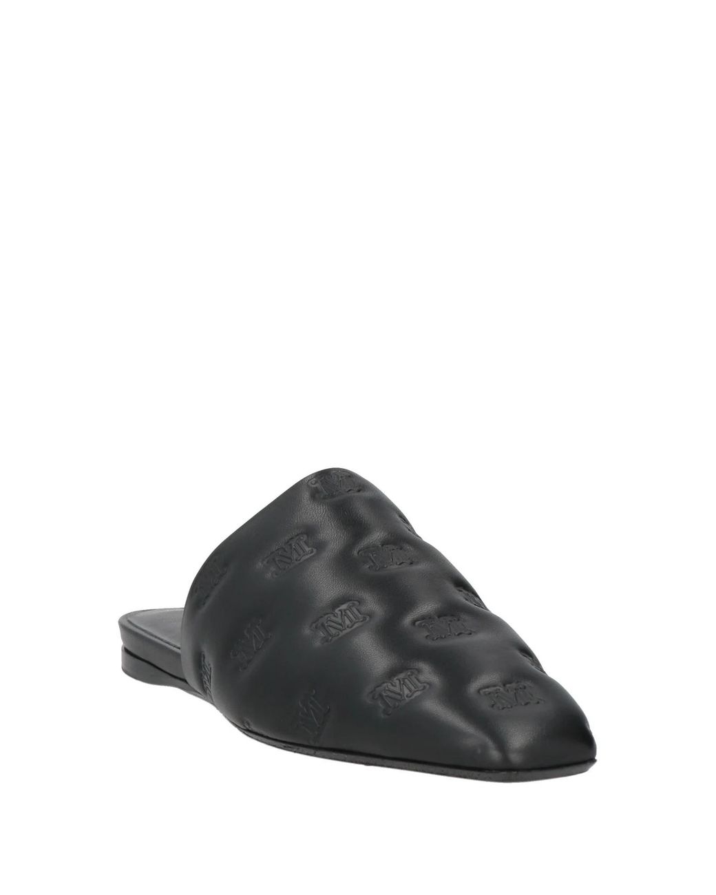 Max Mara Black Solid Color Mules